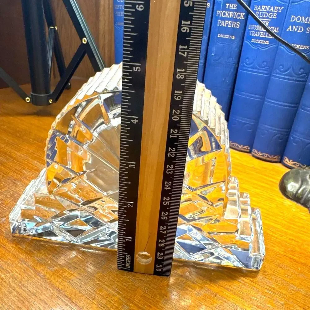 Waterford-Crystal Mantel Clock (battery) Cut Crystal Gold and Silver